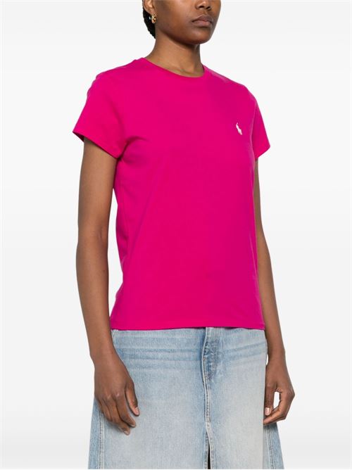 T-shirt donna mezza manica con logo ricamato POLO RALPH LAUREN | 211898698017